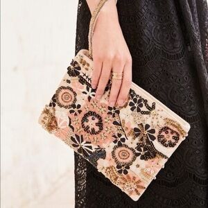 Sézane Beaded Clutch